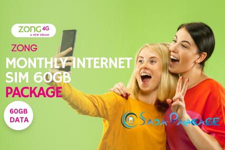 Zong MONTHLY INTERNET SIM 60GB PACKAGE